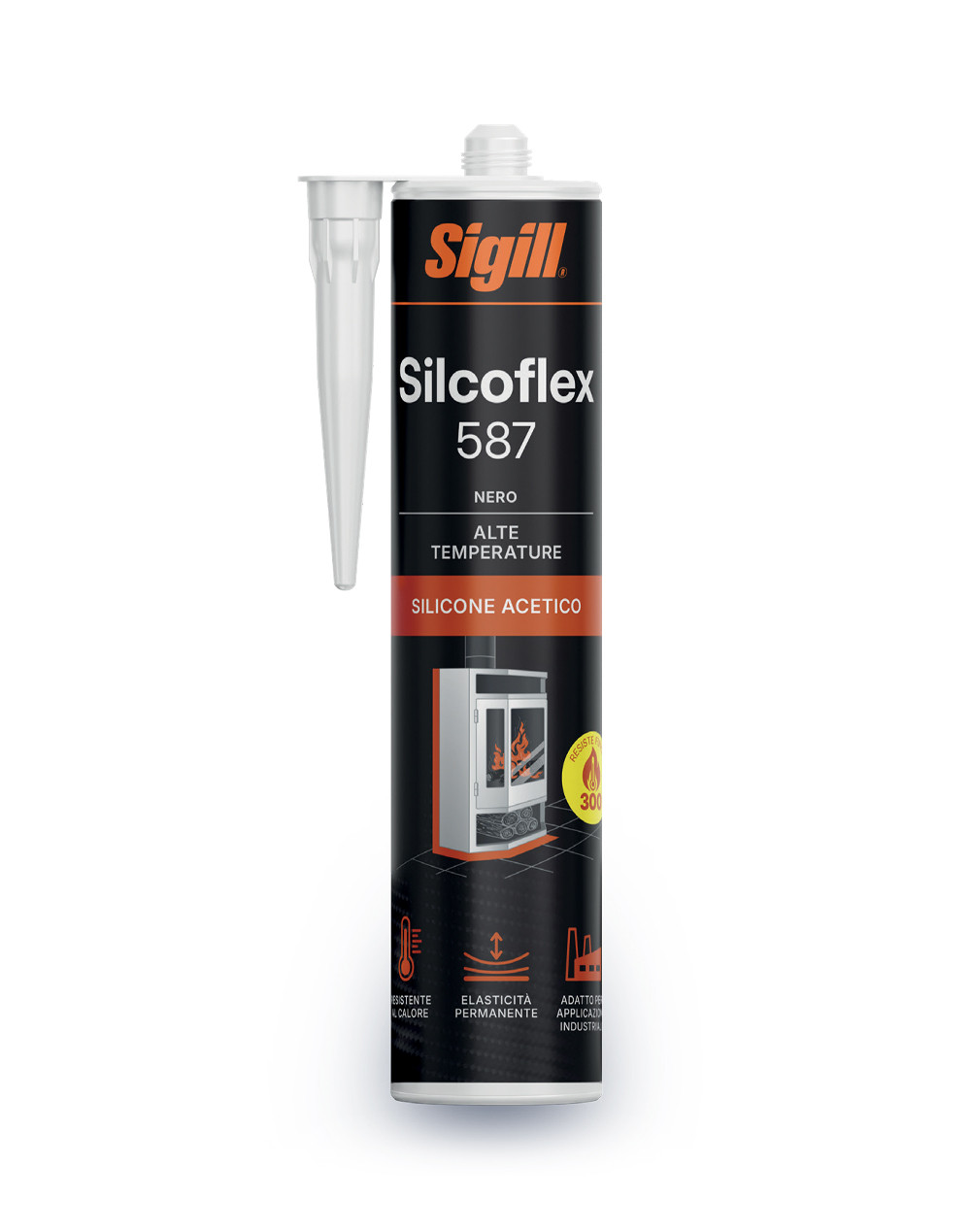 Silicone Alte Temperature Nero 280Ml SIGILL