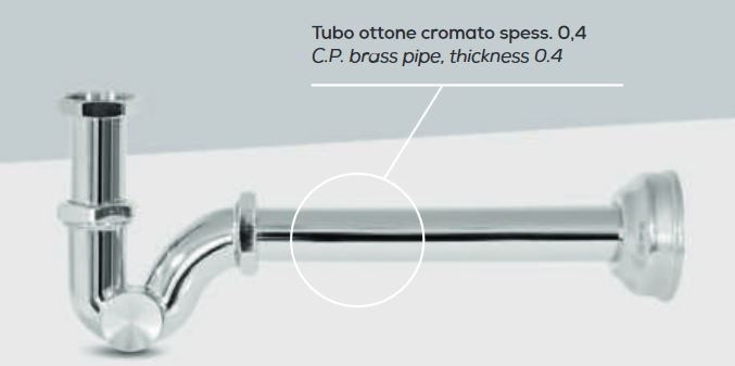Sifone in Ottone a "S" Ghidini