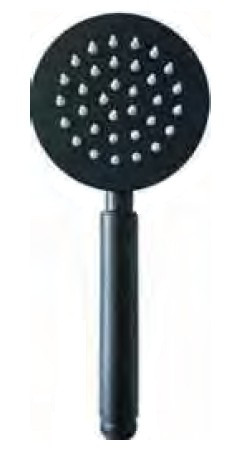 Doccetta 1 Getto Round Rotonda Acciaio Inox Nera