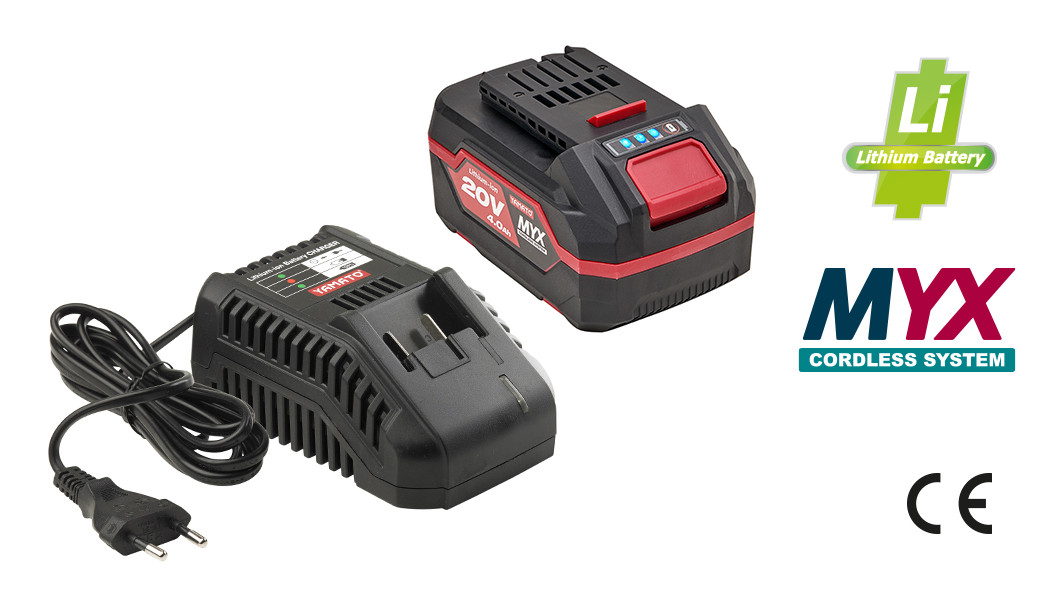 Kit Caricabatterie e Batteria 4 AH 20V MYX YAMATO